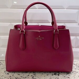 Kate Spade Tippy Triple Compartment Satchel Crossbody Bag EUC